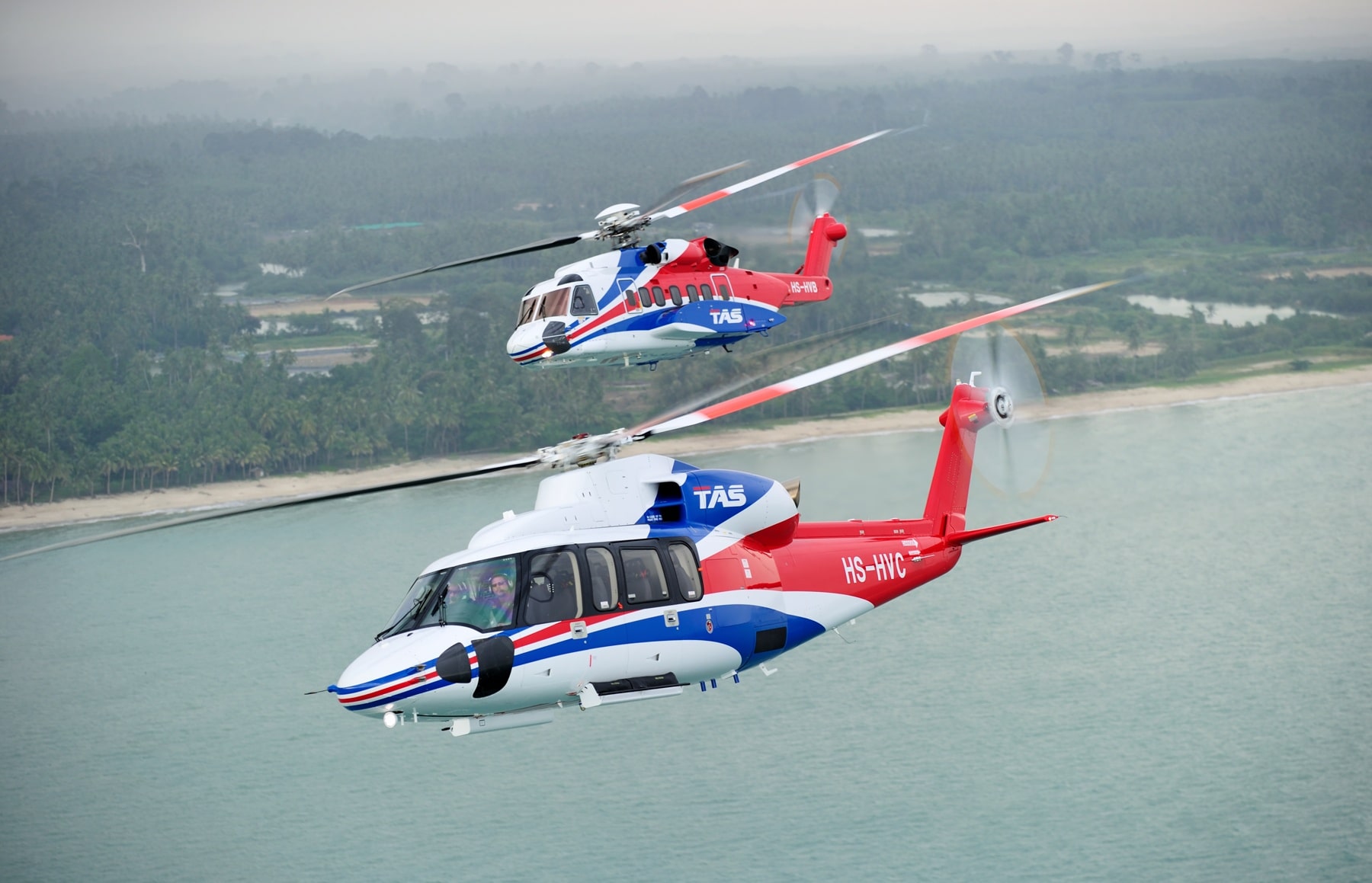 Thai Aviation Services - Sikorsky S-76D and S-92 - photo by Rawee Payomyol